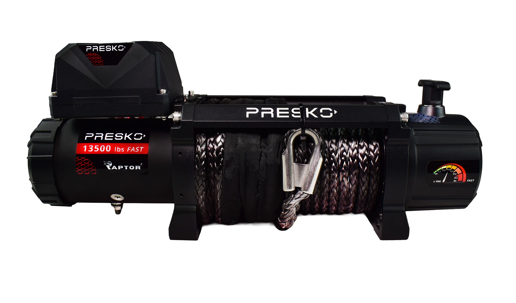 Wyciągarka elektryczna Presko RAPTOR 13.5 S 12V 13500 LBS SYNTETYK