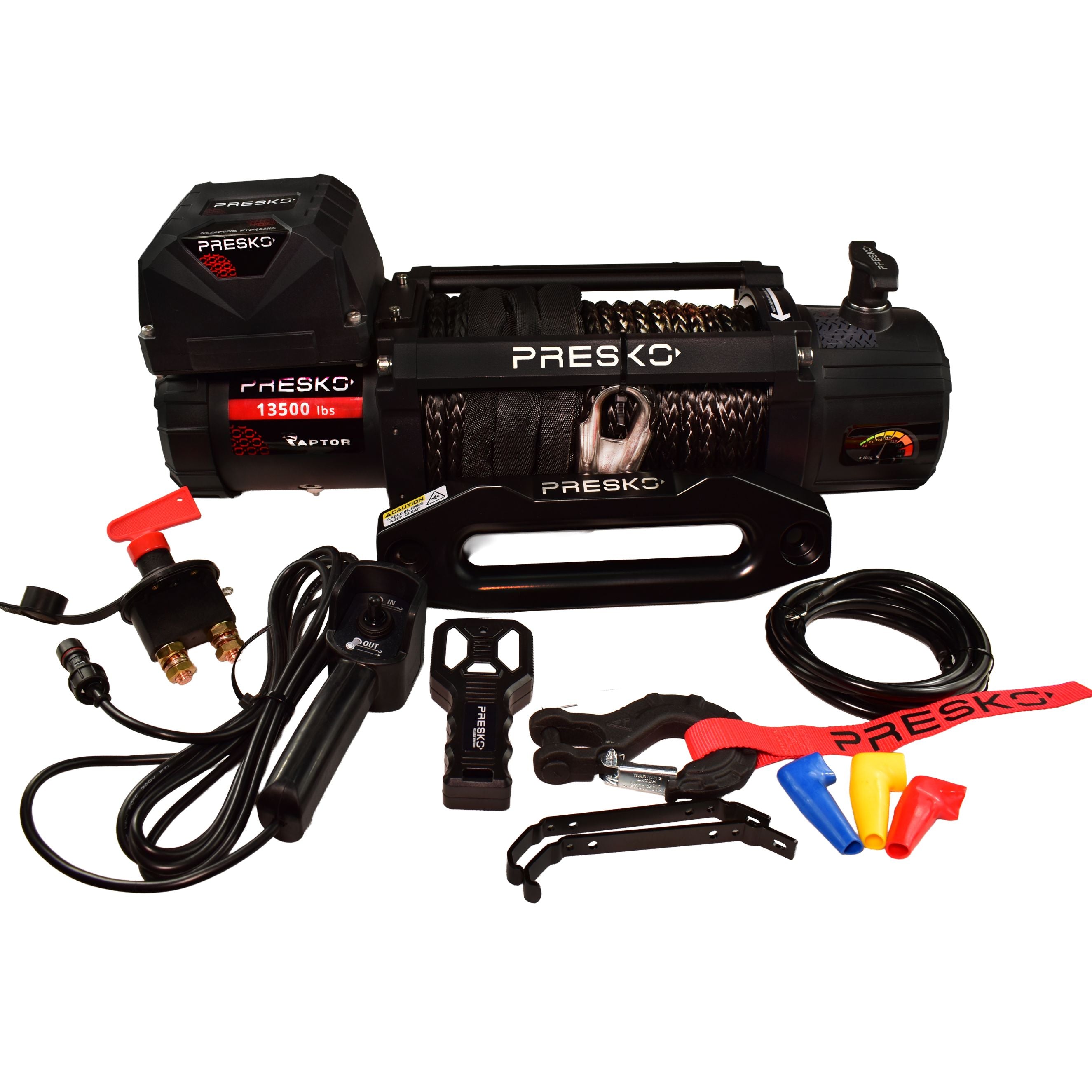 Wyciągarka elektryczna Presko RAPTOR 13.5 S 12V 13500 LBS SYNTETYK
